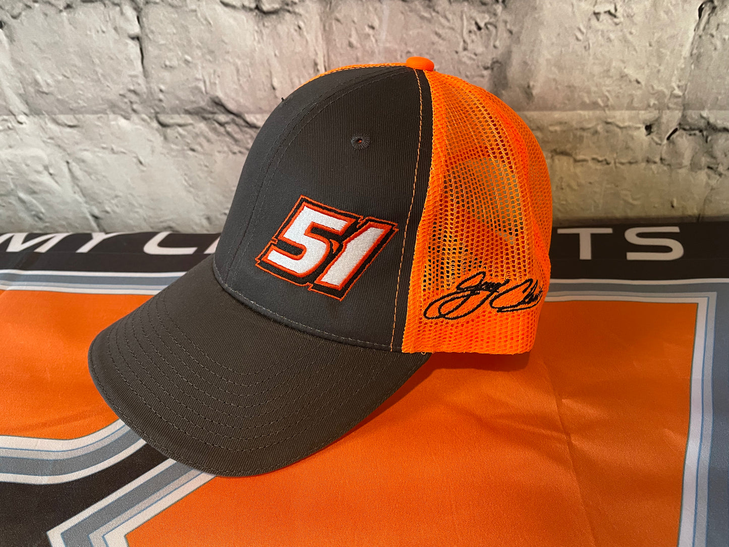 Jeremy Clements Whitetail Smokeless hat Neon Orange
