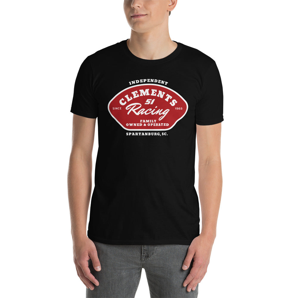 Clements Racing Shield Logo Short-Sleeve Unisex T-Shirt