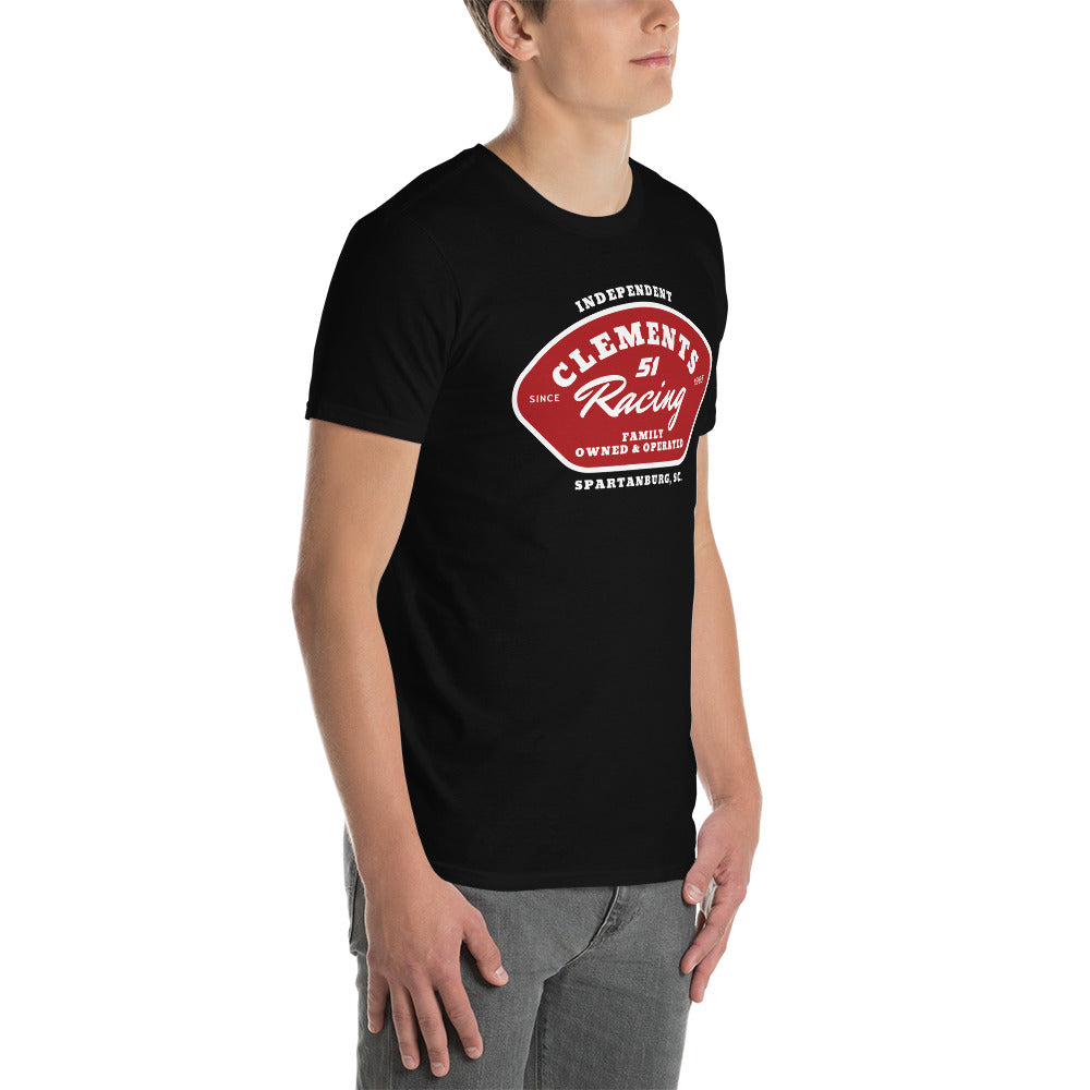 Clements Racing Shield Logo Short-Sleeve Unisex T-Shirt