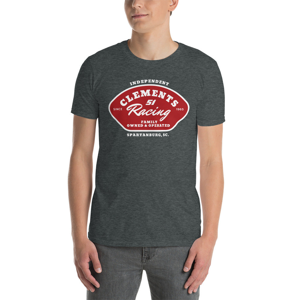 Clements Racing Shield Logo Short-Sleeve Unisex T-Shirt