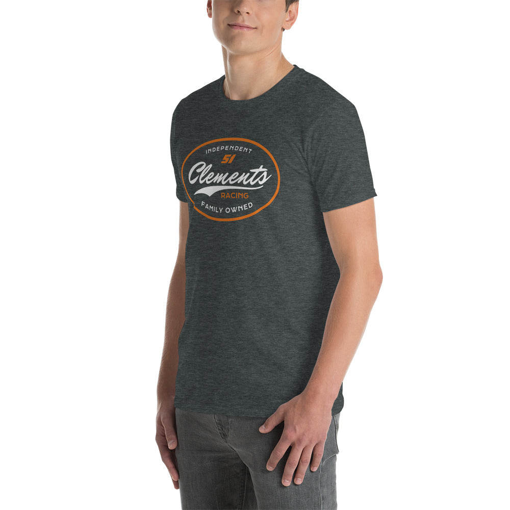 Clements Racing Oval logo Short-Sleeve Unisex T-Shirt