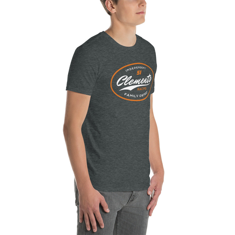 Clements Racing Oval logo Short-Sleeve Unisex T-Shirt