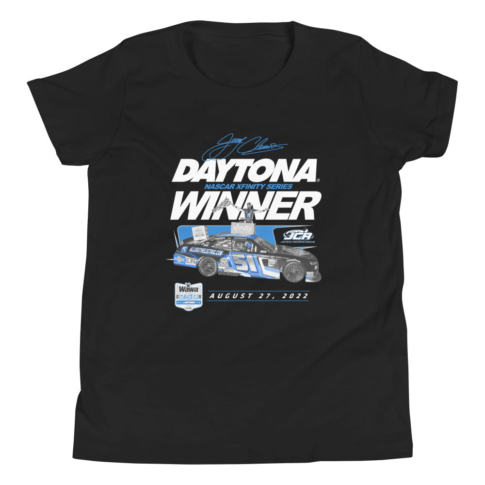 Official Daytona Jeremy Clements Win Shirt | Youth Short Sleeve T-Shirt