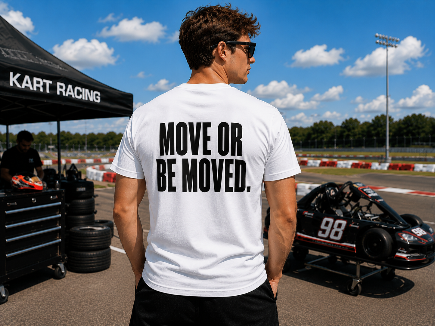 Racing Driver Helmet Cartoon T-Shirt — Cute Apex 88 Motorsports Tee