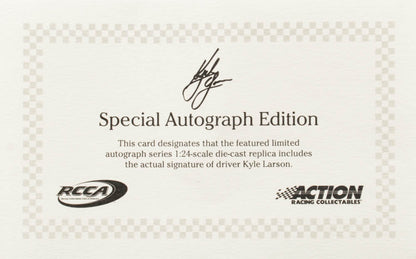 Kyle Larson 2018 First Data Liquid Color Autographed Diecast