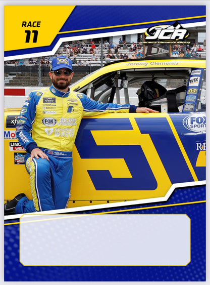 Jeremy Clements signed limited edition trading card, Race 11