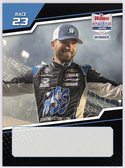 Jeremy Clements signed limited edition trading card, Race 23 DAYTONA WIN!