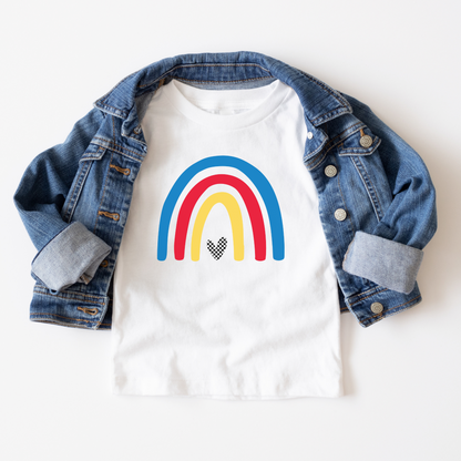 NASCAR Inspired Boho Rainbow Youth Shirt | Tailgate By Abby