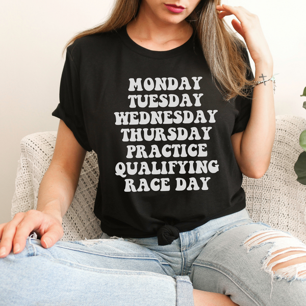 Racing Days Of The Week Shirt | Tailgate By Abby
