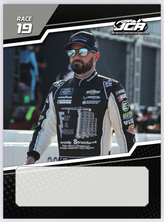 Jeremy Clements signed limited edition trading card, Race 19
