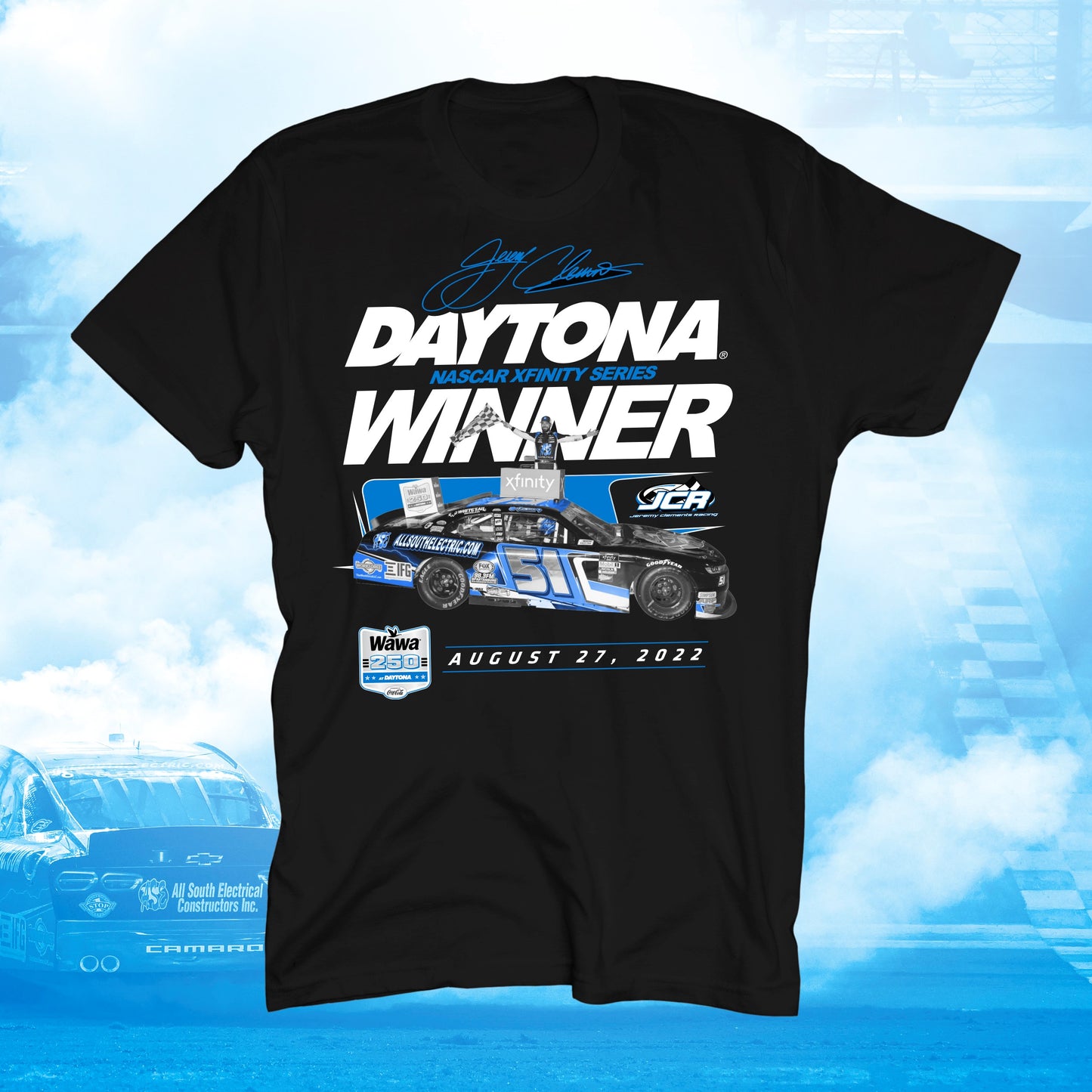 Official Daytona Jeremy Clements win shirt