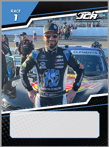 Jeremy Clements signed limited edition trading card, Race 1