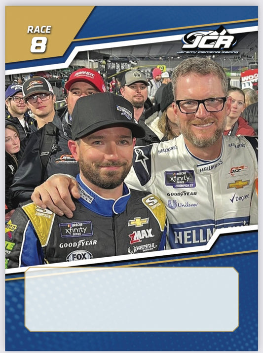 Jeremy Clements signed limited edition trading card, Race 8