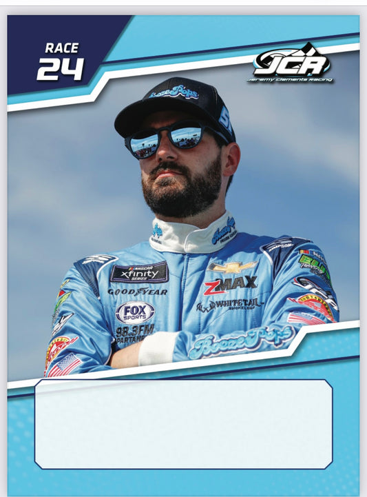 Jeremy Clements signed limited edition trading card, Race 24