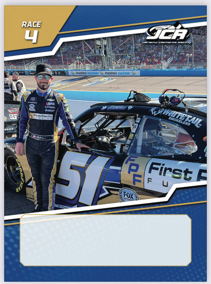 Jeremy Clements signed limited edition trading cards, races 1-5