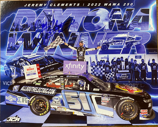 Signed Jeremy Clements Daytona Winner Hero Card