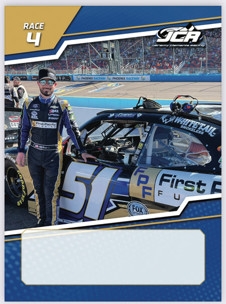 Jeremy Clements signed limited edition trading card, Race 4