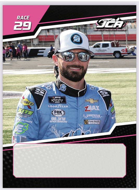 Jeremy Clements signed limited edition trading card, Race 29