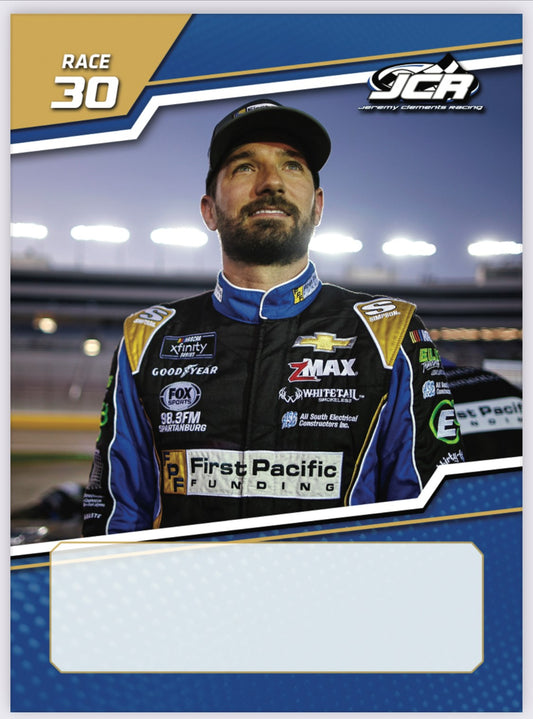 Jeremy Clements signed limited edition trading card, Race 30
