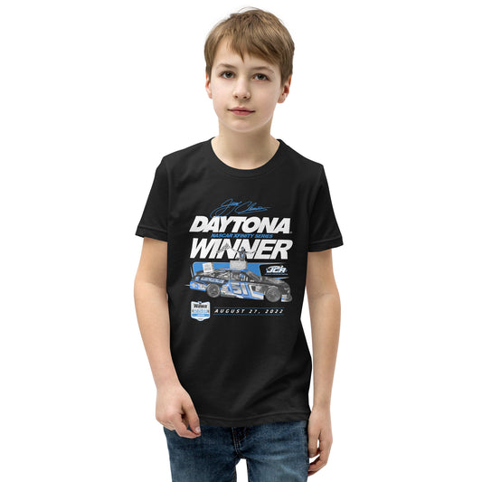 Official Daytona Jeremy Clements Win Shirt | Youth Short Sleeve T-Shirt